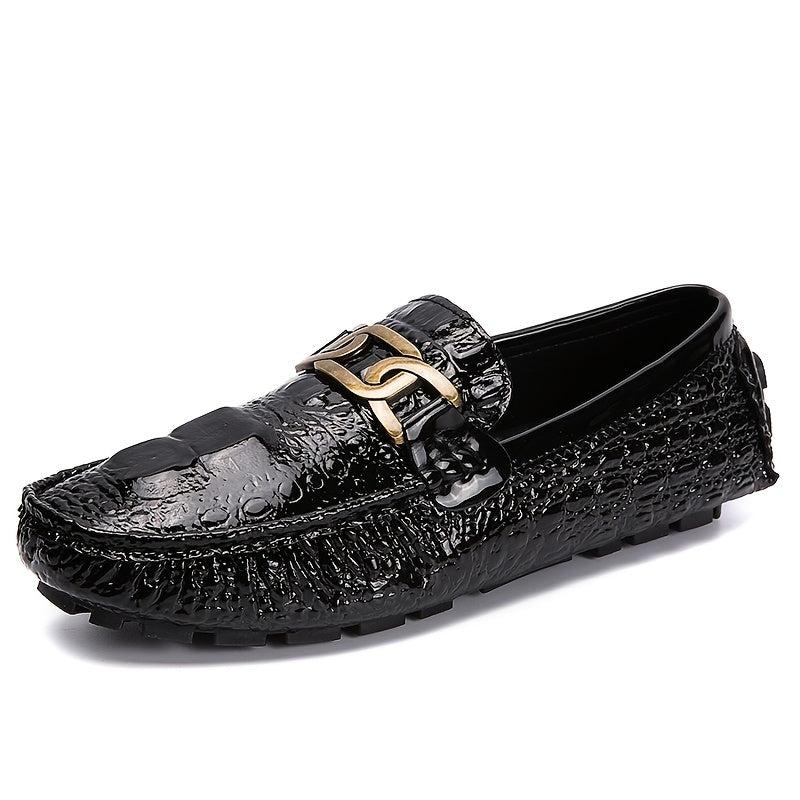 Women's Metal Chain Loafers Patent Leather Non Slip Flats