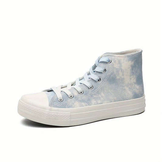 Women's High Top Canvas Lace Up Sneakers for Walking and Skating