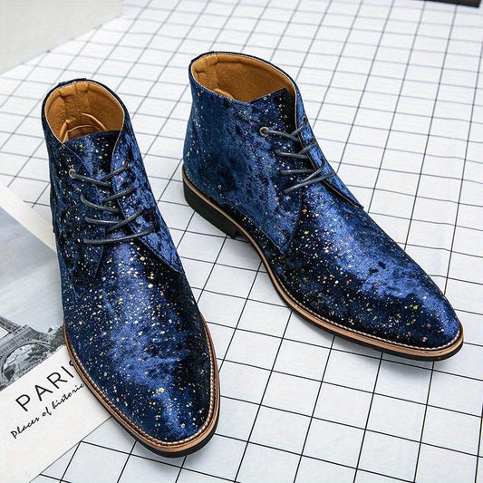 Women's Glitter Mid Top Pointed Toe Oxfords