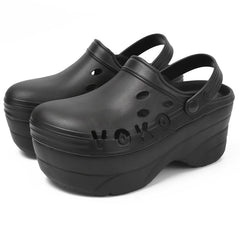 Women's Platform Hollow Out Clogs Lightweight Non Slip Beach Sandals