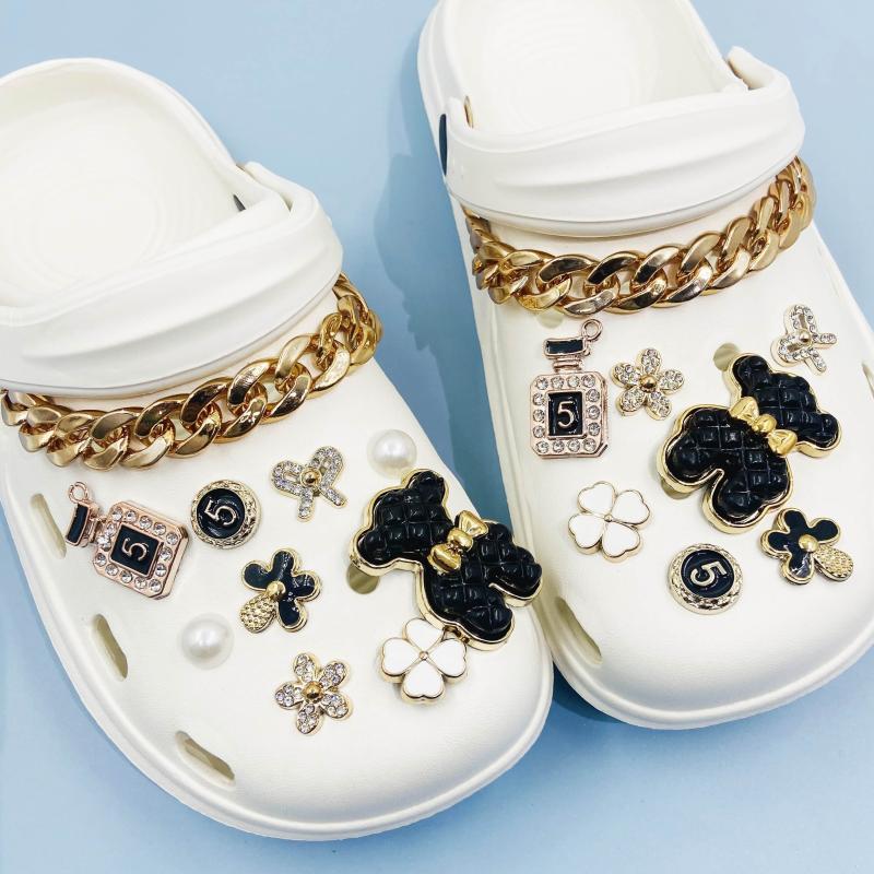 18pcs Bling Shoe Charms For Women Girls Kids Mixed Cartoon Decoration Charms