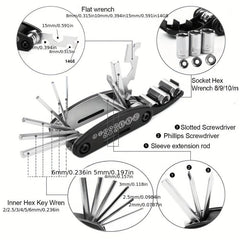 16-in-1 Bike Repair Tool Kit Set Multipurpose Wrench Screwdriver Maintenance