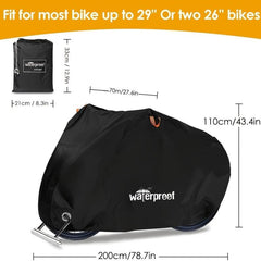 Waterproof Bike Cover - 1 Bike 210t Oxford Fabric Storage Bag