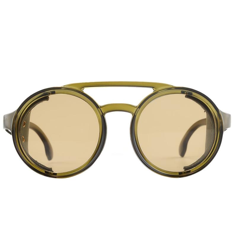 KEITHION Steampunk Style Round Vintage Sunglasses