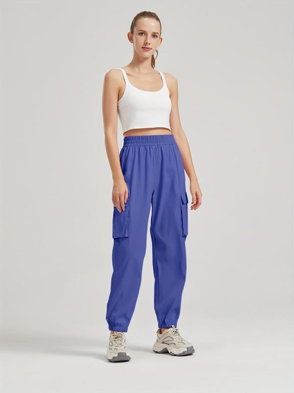 Casual Joggers Sweatpant Cargo Loose High Waisted Pants With Pockets