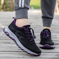 Women's Breathable Athletic Sneakers Lace up Running Shoes