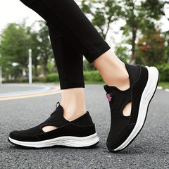 Women's Mesh Slip-on Walking Shoes Lightweight Outdoor Casual Sneakers