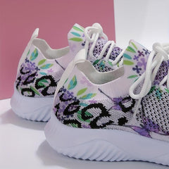 Women's Print Shock Absorbing Running Shoes Comfortable Travel Shoes
