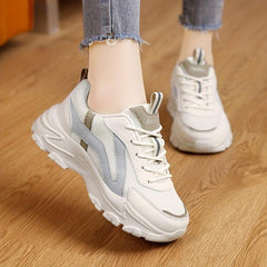 Breathable Heightened Sole Mesh Running Shoes Lightweight Non slip Sneakers