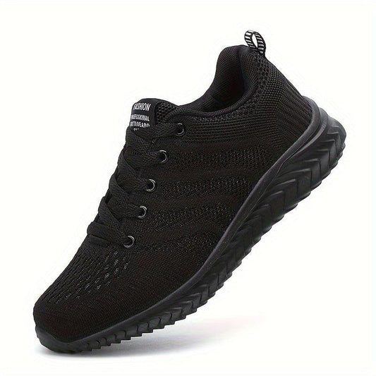 Mesh Flying Woven Running Shoes Lace Up Soft Sole Sports Shoes Women's