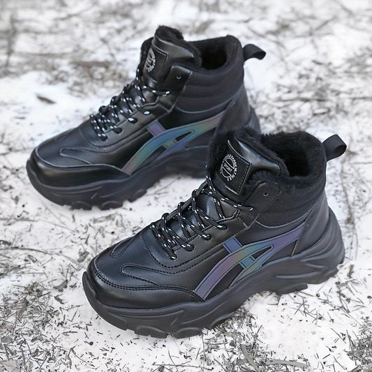 Chunky Non-Slip Womens Sneakers Warm Shoes