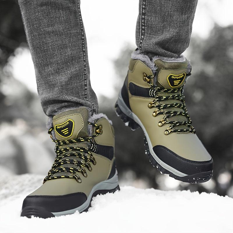 Men's Hiking Boots Plush Lining Non Slip Snow Boots