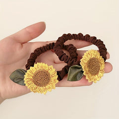 Sunflowers Hair Tie Hair Bands Scrunchies Hair Accessories
