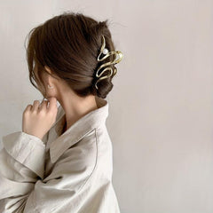 Wave Faux Pearl Hair Clip Headwear for Women