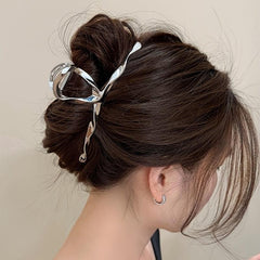 Metal Geometric Hair Claw Hairpins Cross Hair Clips Girls Ponytail Clip