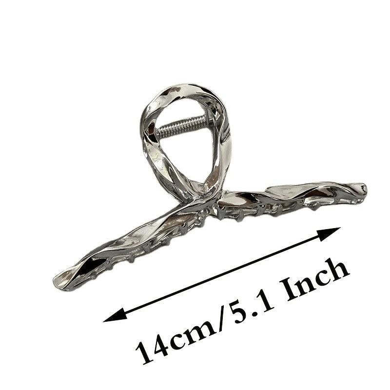 Metal Geometric Hair Claw Hairpins Cross Hair Clips Girls Ponytail Clip