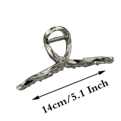 Metal Geometric Hair Claw Hairpins Cross Hair Clips Girls Ponytail Clip