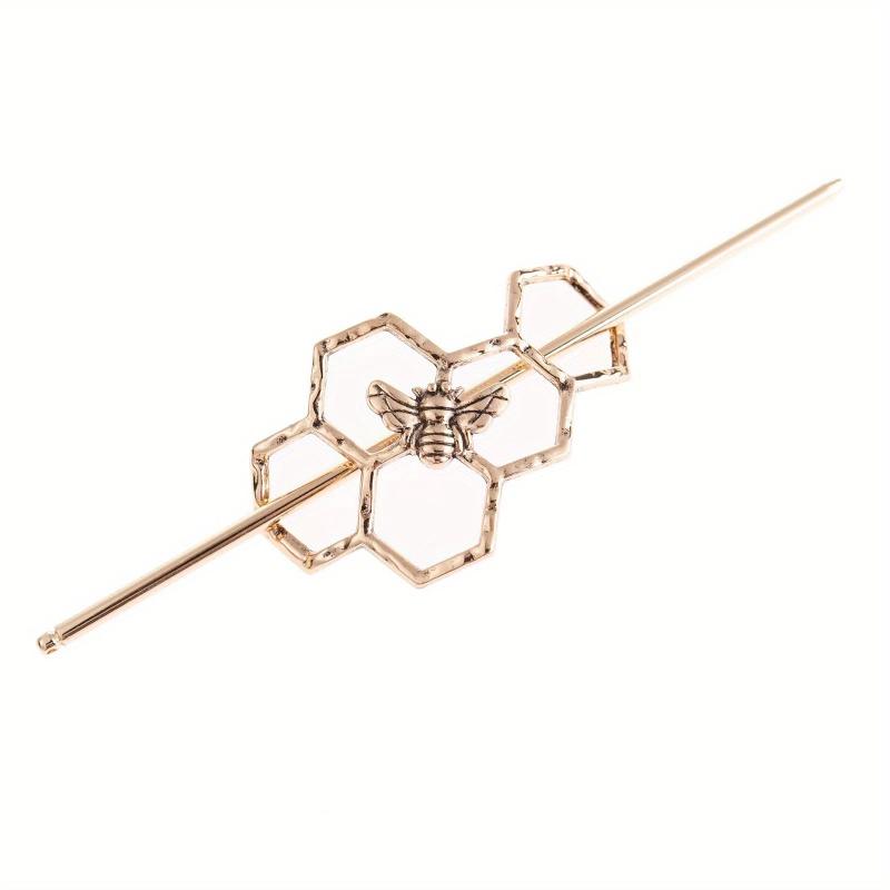 Honeycomb Hairpin Bee Twist Headwear Metal Hair Bun Cage