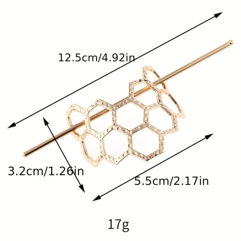 Honeycomb Hairpin Bee Twist Headwear Metal Hair Bun Cage