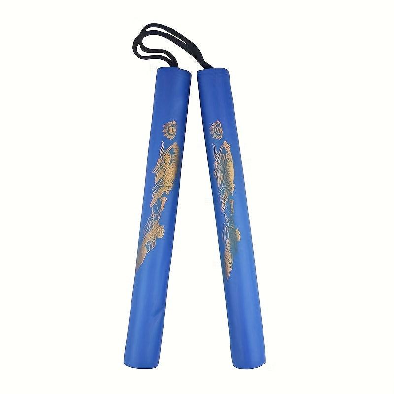 Multicolor Dragon Print Nunchaku Foam Toy Self Defense Training Martial Arts