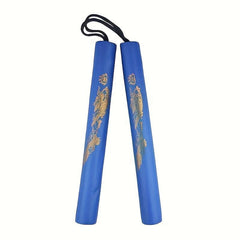 Multicolor Dragon Print Nunchaku Foam Toy Self Defense Training Martial Arts