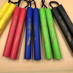 Multicolor Dragon Print Nunchaku Foam Toy Self Defense Training Martial Arts