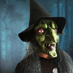 Old Woman Witch Mask Halloween Costume Scary Party Cosplay Prop