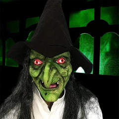 Old Woman Witch Mask Halloween Costume Scary Party Cosplay Prop