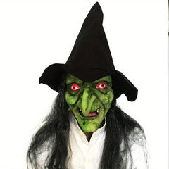 Old Woman Witch Mask Halloween Costume Scary Party Cosplay Prop