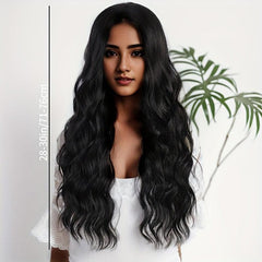 Long Curly Wig Natural Synthetic Heat Resistant for Daily Party