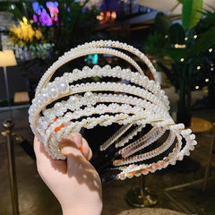 Faux Pearl Headband Retro Hair Headdress