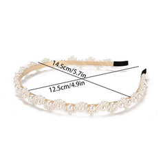 Faux Pearl Headband Retro Hair Headdress