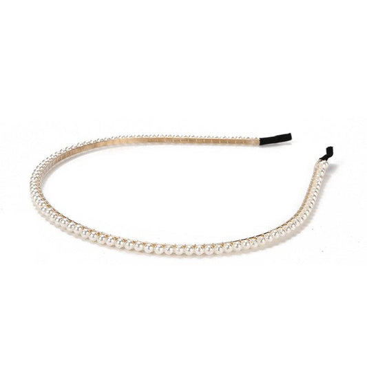 Faux Pearl Headband Retro Hair Headdress