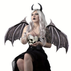 Foldable Non-Woven Devil Bone Wings for Halloween Carnival Ball