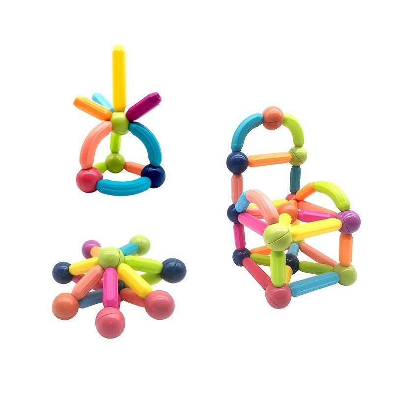 Magnetic Balls And Rods Set DIY Building Blocks For Ages 3 Children