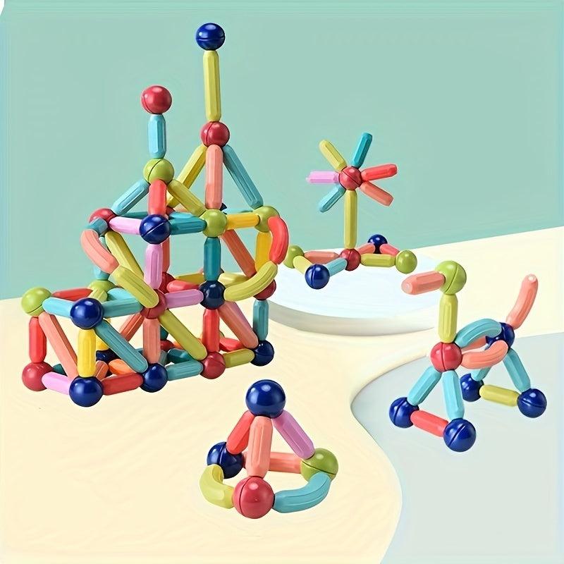 Magnetic Balls And Rods Set DIY Building Blocks For Ages 3 Children