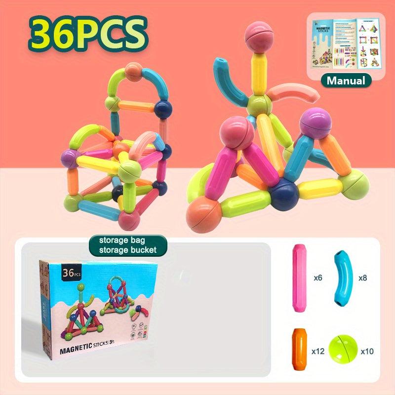 Magnetic Balls And Rods Set DIY Building Blocks For Ages 3 Children