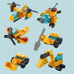 6-in-1 Engineering Aircraft Building Blocks Educational Toy