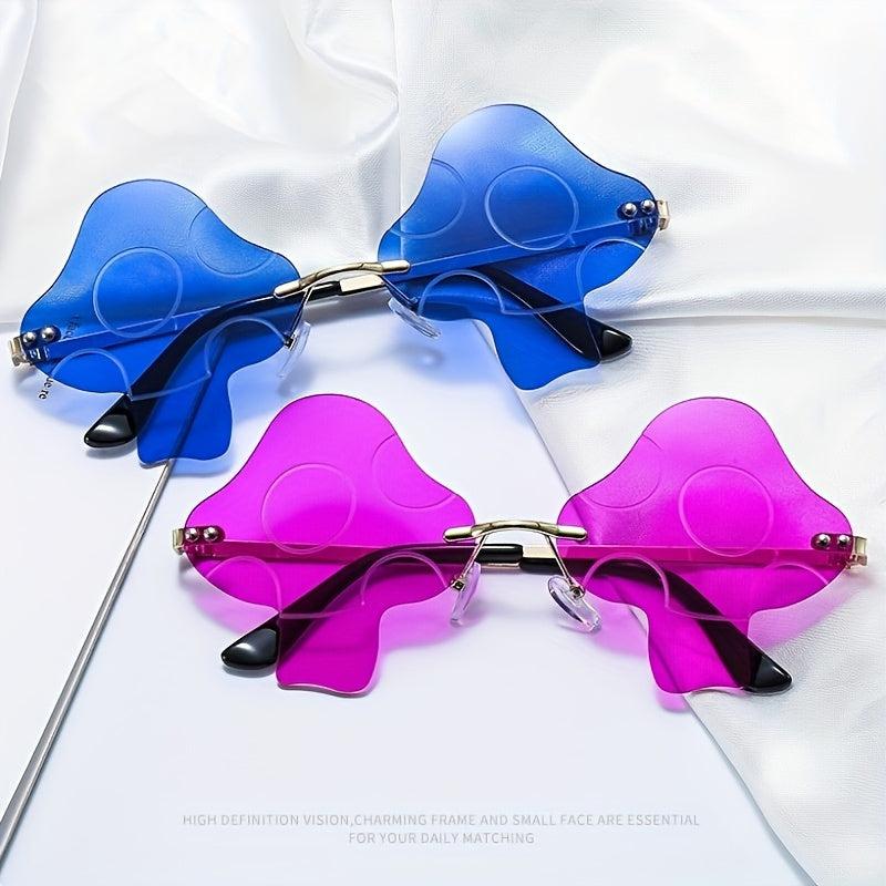 Mushroom Lens Frameless Sunglasses for Daily Wear