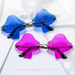 Mushroom Lens Frameless Sunglasses for Daily Wear