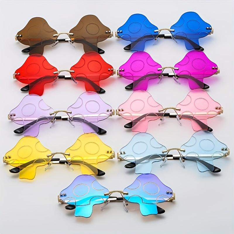 Mushroom Lens Frameless Sunglasses for Daily Wear