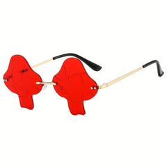 Mushroom Lens Frameless Sunglasses for Daily Wear