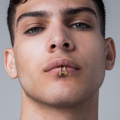 Punk Style Copper Lip Clip for Men Women