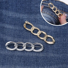 Men's Chain Pin Brooch Waist Tighting Clip Safety Pin Brooch Sweater