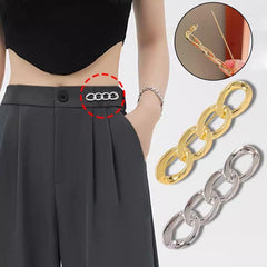Men's Chain Pin Brooch Waist Tighting Clip Safety Pin Brooch Sweater