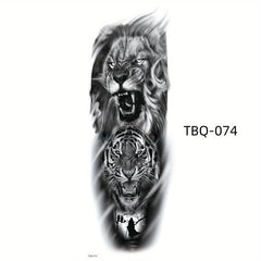 1PC Long Flower Arm Tattoo Stickers Men's Waterproof Tattoo Decoration