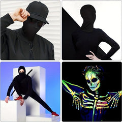 2 Spandex Hood Halloween Face Mask Unisex Masquerade Costume Adult Faceless