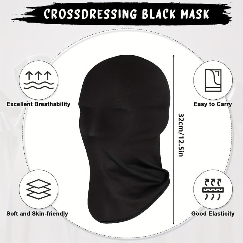 2 Spandex Hood Halloween Face Mask Unisex Masquerade Costume Adult Faceless