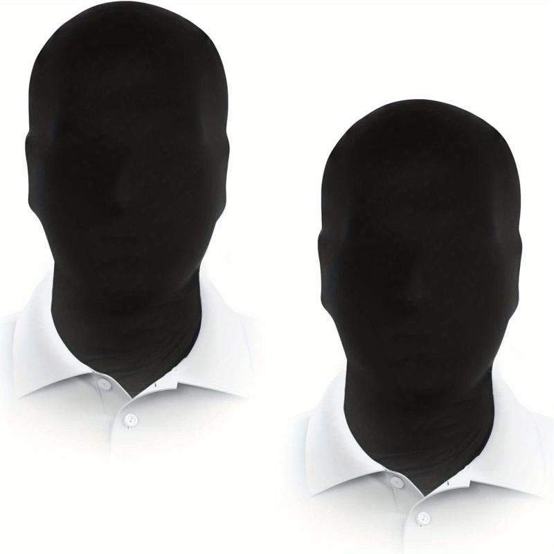 2 Spandex Hood Halloween Face Mask Unisex Masquerade Costume Adult Faceless
