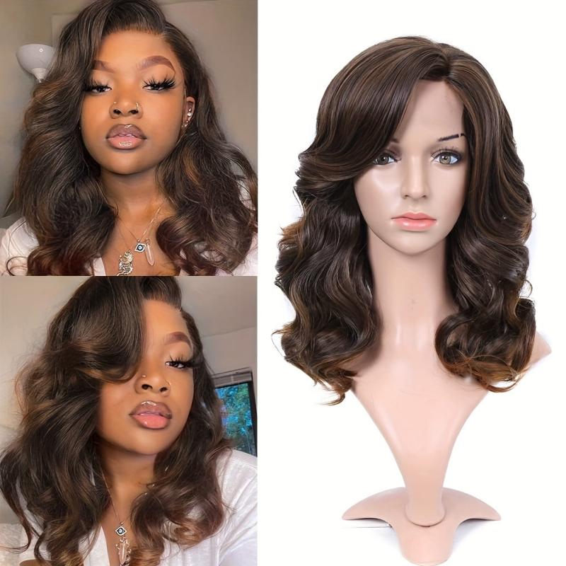Shoulder Length Loose Wave Wig Synthetic Woven Wig